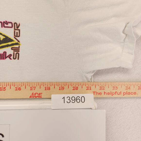 Quiksilver Crew Neck Short Sleeve Graphic T Shirt Mens Size Large L White - Picture 6 of 9